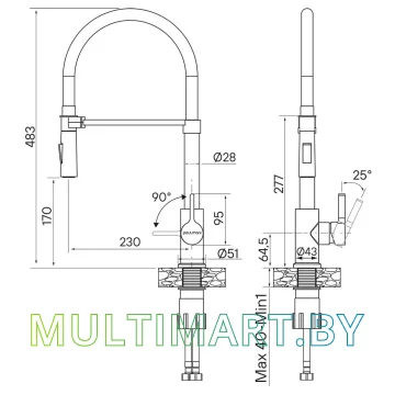 Смеситель Paulmark Halt HA214021-CR (хром) картинка 7